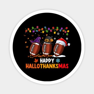 Football Costume Halloween Thanksgiving Christmas Happy Hallothanksmas Magnet